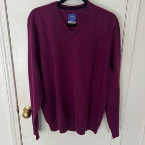 Le Tigre Deep Burgundy V-Neck Sweater